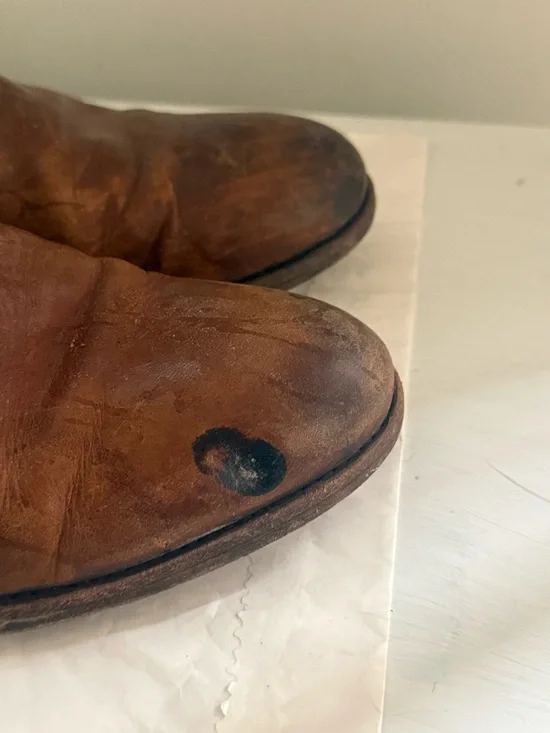 Frye Melissa Chelsea Boots in Cognac Leather Size 8.5 - Picture 9 of 16